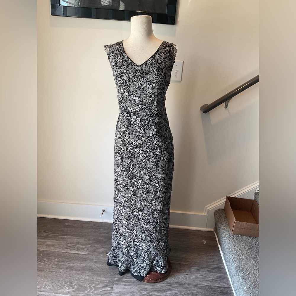 Vintage Chic maternity Black and White Floral Maxi Dress
